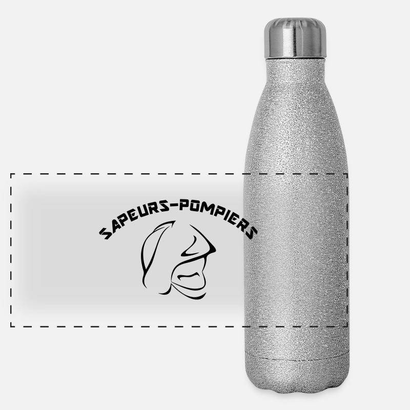 casque sapeurs-pompiers Gourde isotherme panoramique pailletée 500 ml