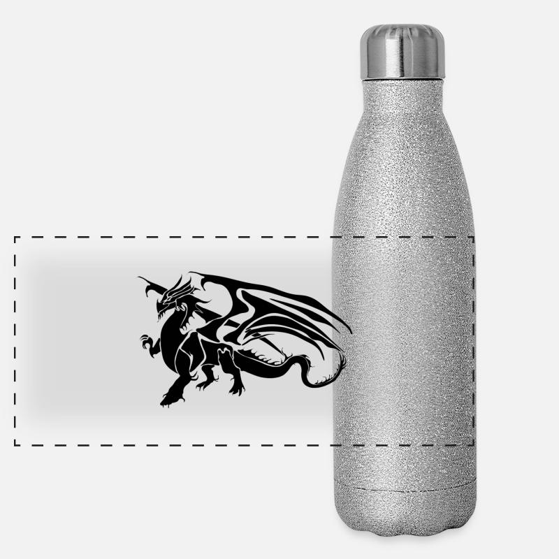 Black Dragon - TribalDragon Gourde isotherme panoramique pailletée 500 ml