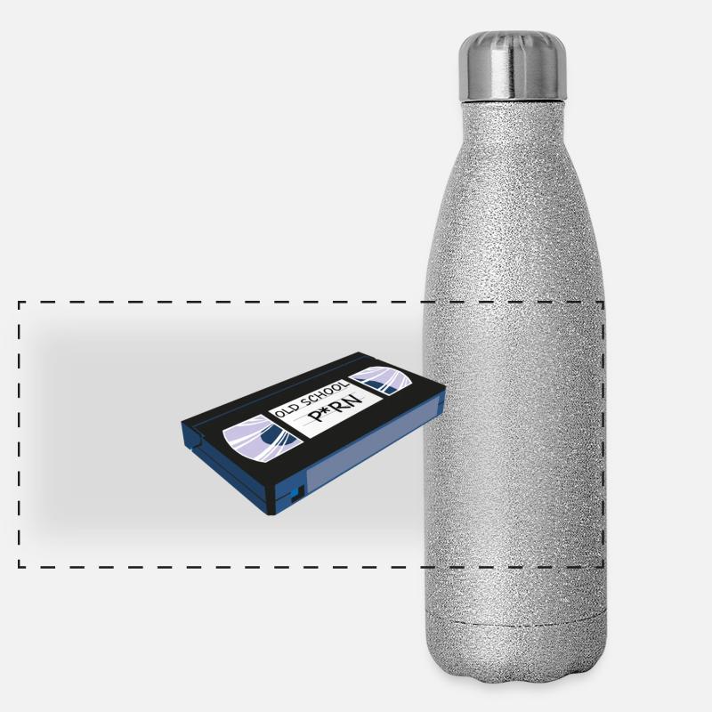 OLD SCHOOL P*RN vhs Gourde isotherme panoramique pailletée 500 ml