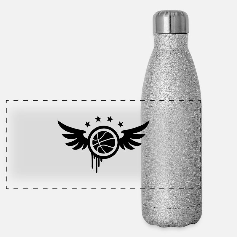 emblème de basket-ball (ailes) 01 Gourde isotherme panoramique pailletée 500 ml