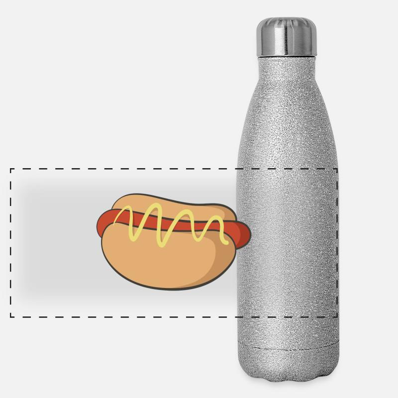 Hotdog Panorama Glitzer Isolierflasche 500 ml