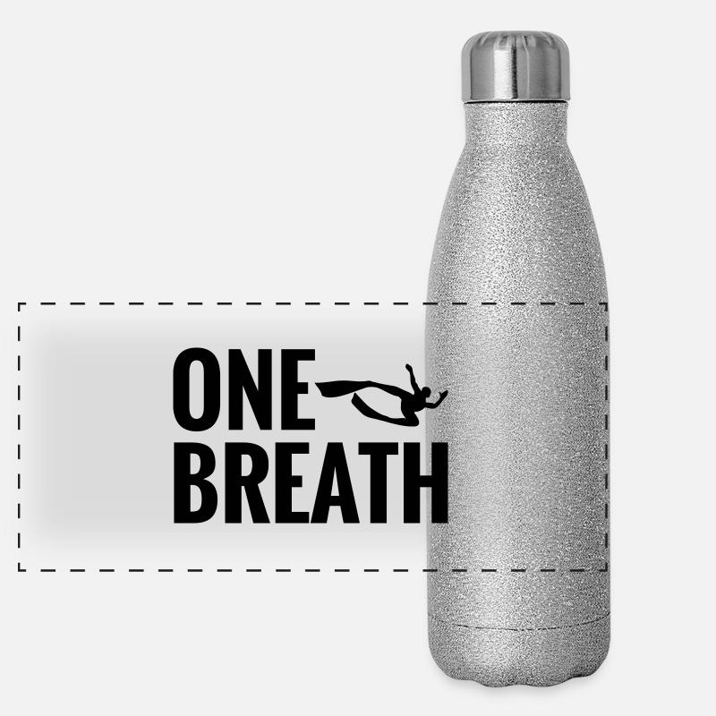One Breath Freedive Apnea Panorama Glitzer Isolierflasche 500 ml