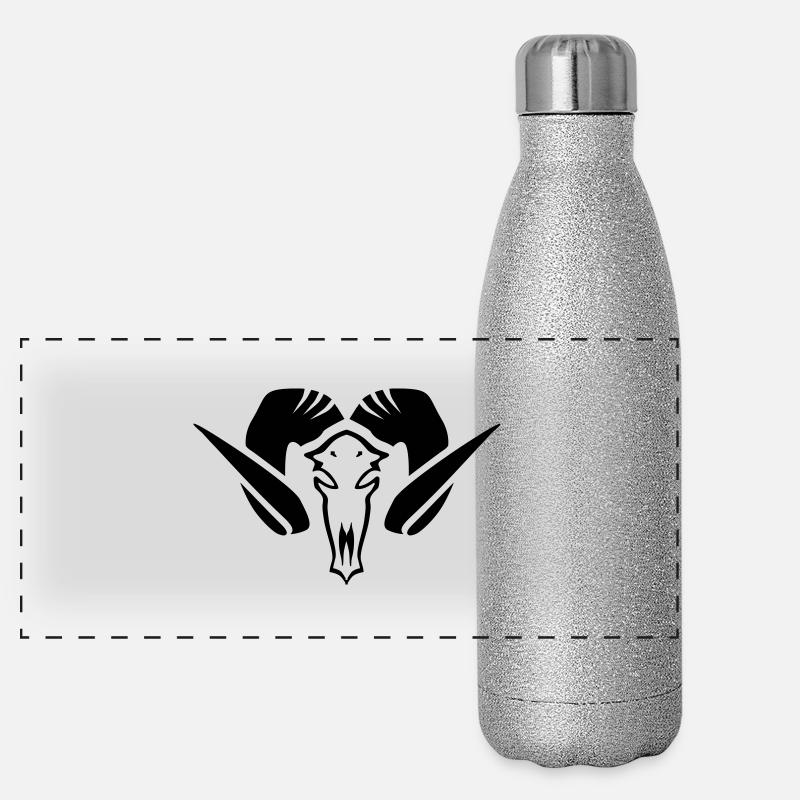 Der gehörnte Mann Panorama Glitzer Isolierflasche 500 ml