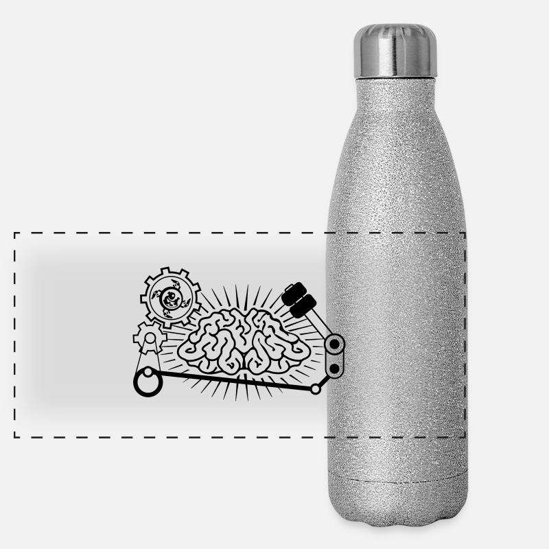 brainfuck_front Panorama Glitzer Isolierflasche 500 ml