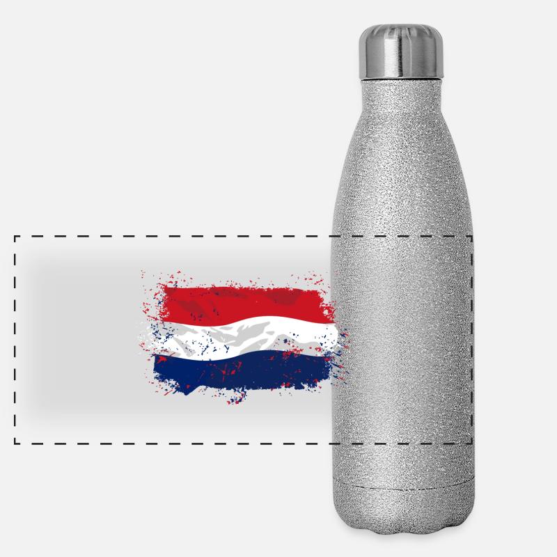 Holland Flag Panorama Glitzer Isolierflasche 500 ml