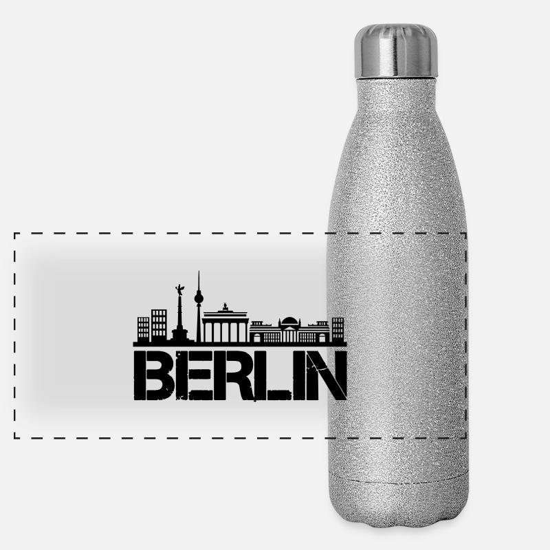berlin skyline Panorama Glitzer Isolierflasche 500 ml