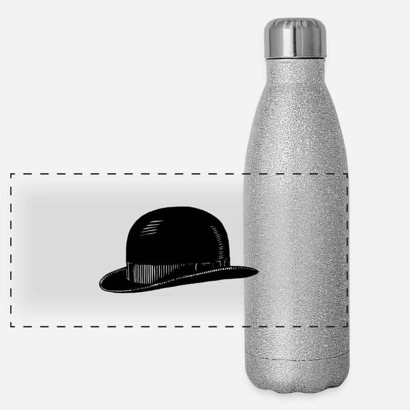 chapeau melon Gourde isotherme panoramique pailletée 500 ml