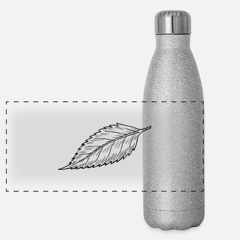 feuille Gourde isotherme panoramique pailletée 500 ml