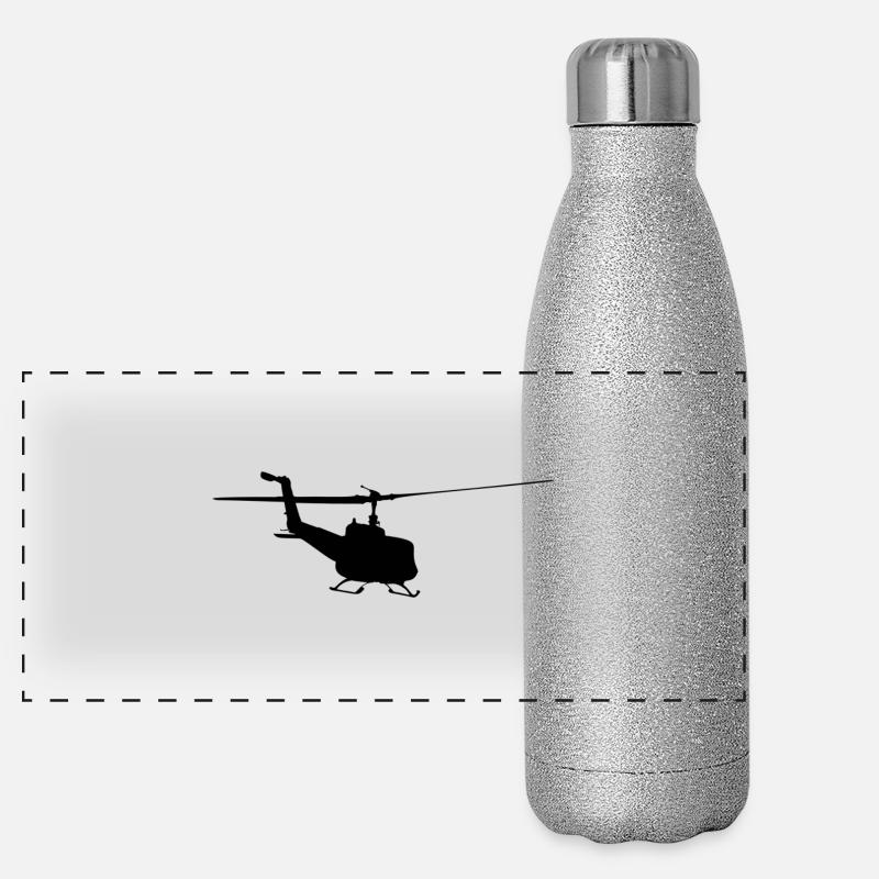 hélicoptère Gourde isotherme panoramique pailletée 500 ml