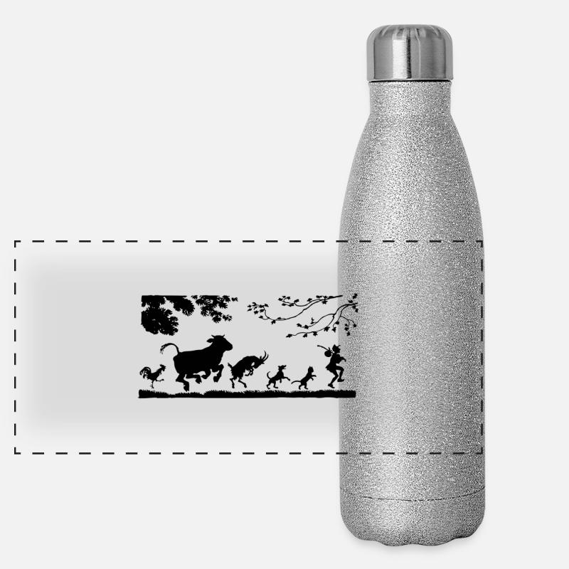 animaux Gourde isotherme panoramique pailletée 500 ml