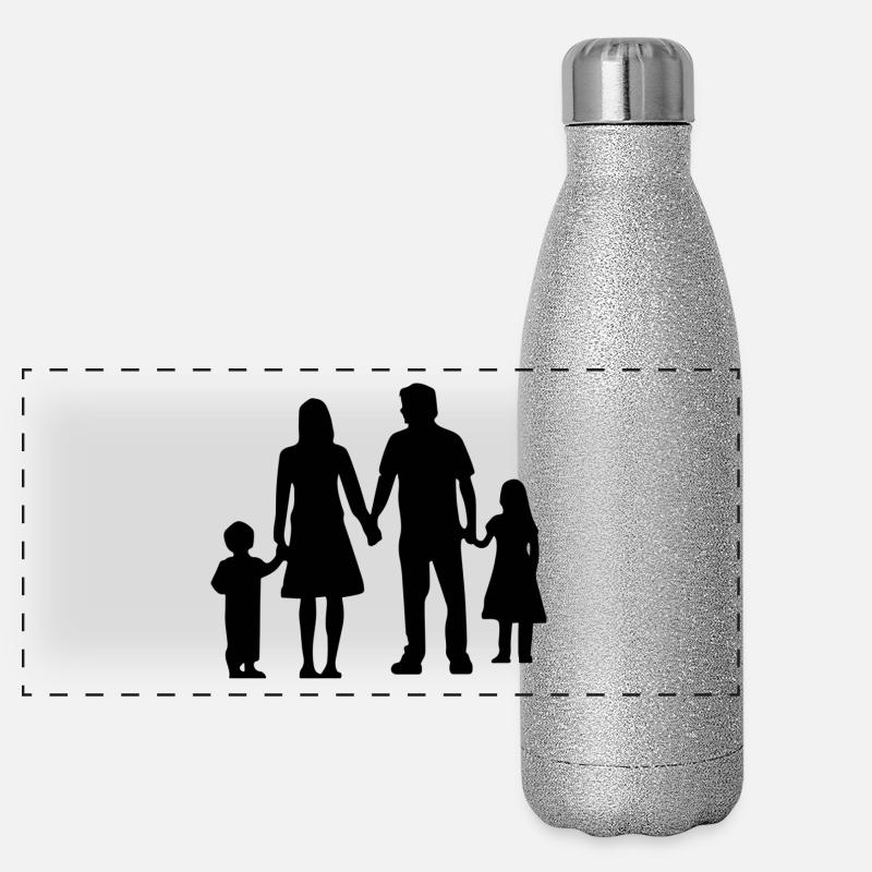 famille Gourde isotherme panoramique pailletée 500 ml