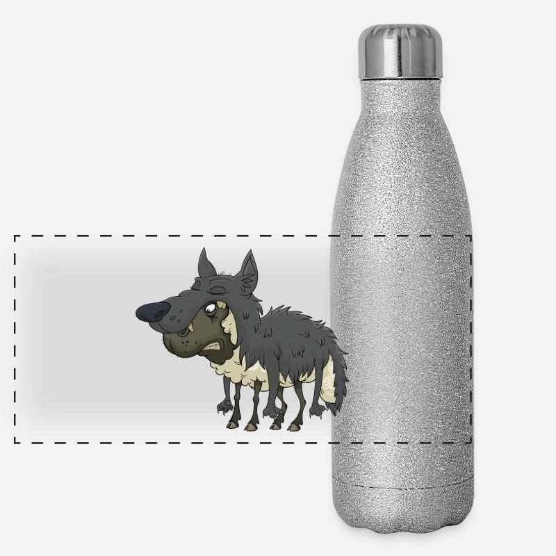 Schaf Panorama Glitzer Isolierflasche 500 ml