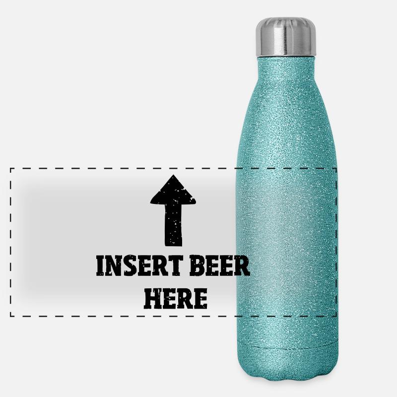 Sjov gave til øldrinkere Termoflaske i rustfrit stål med glimmer