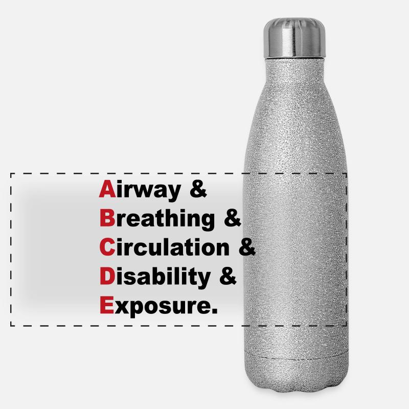 ABCDE Regel Panorama Glitzer Isolierflasche 500 ml