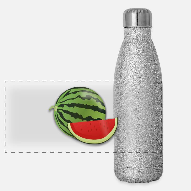 Pastèque Gourde isotherme panoramique pailletée 500 ml