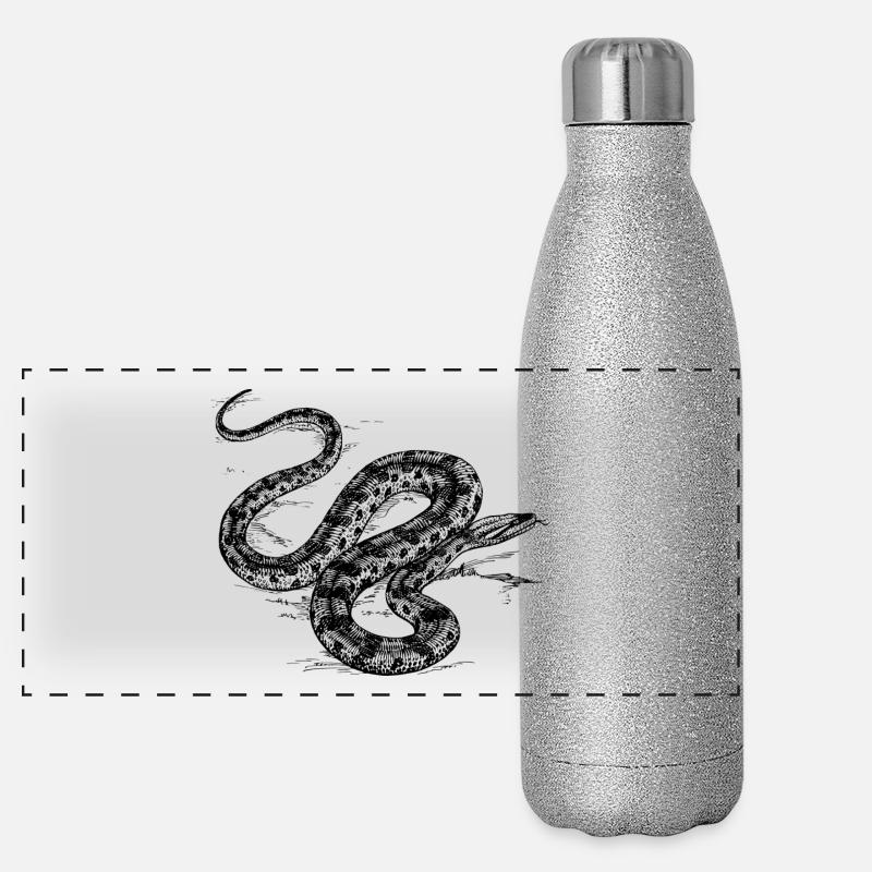 Serpent gris Bouteille isotherme à paillettes
