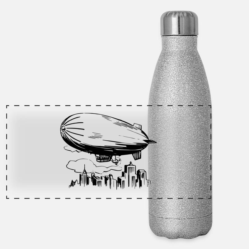 Luftschiff Panorama Glitzer Isolierflasche 500 ml