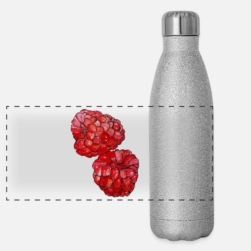 Himbeeren  Panorama Glitzer Isolierflasche 500 ml
