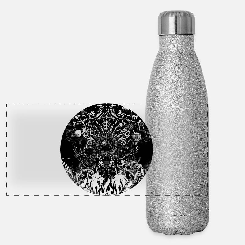 Les quatre éléments Gourde isotherme panoramique pailletée 500 ml