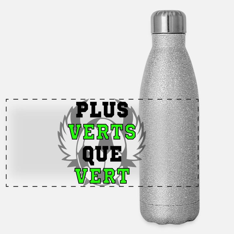 PLUS VERTS QUE VERT (ST ETIENNE) Gourde isotherme panoramique pailletée 500 ml