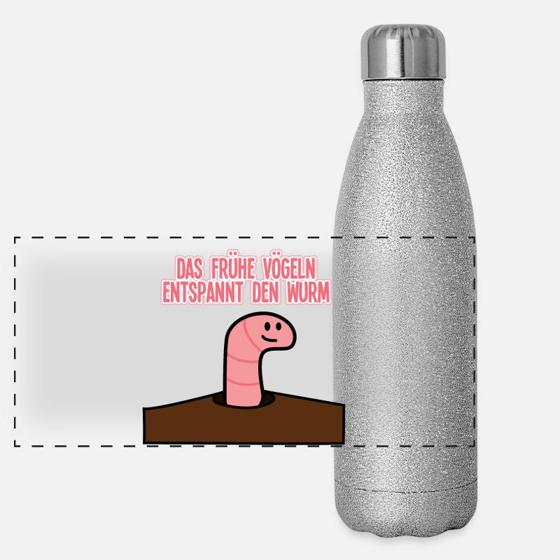 Lustige Sprüche Panorama Glitzer Isolierflasche 500 ml