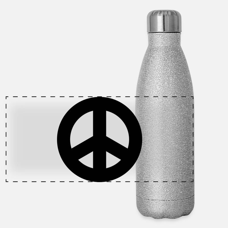 Peace sign Panoramic Glitter Thermal Bottle 500 ml