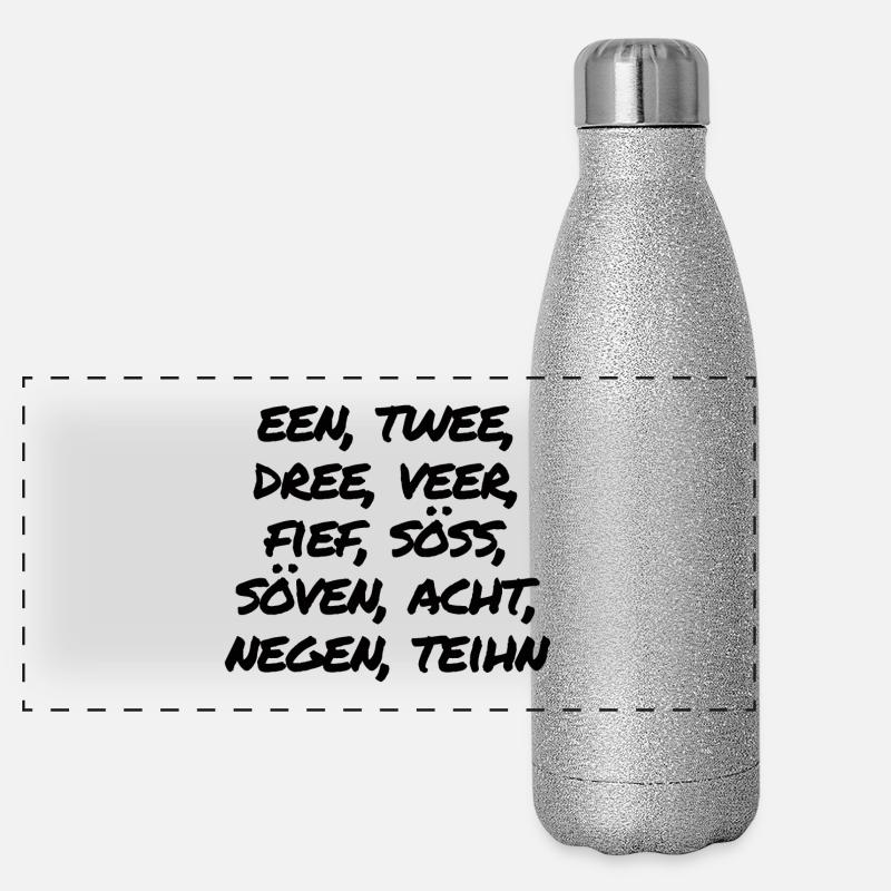 Zahlen Panorama Glitzer Isolierflasche 500 ml