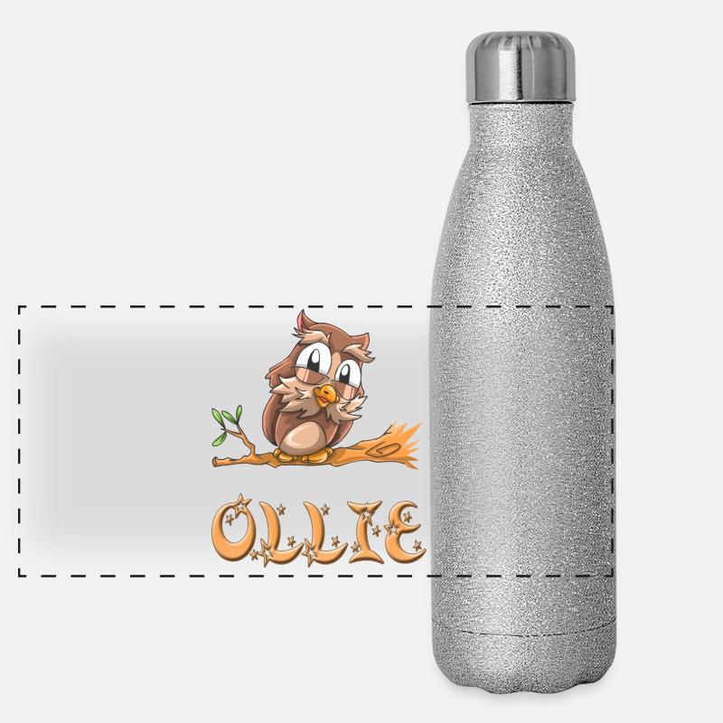 Eule Ollie Panorama Glitzer Isolierflasche 500 ml