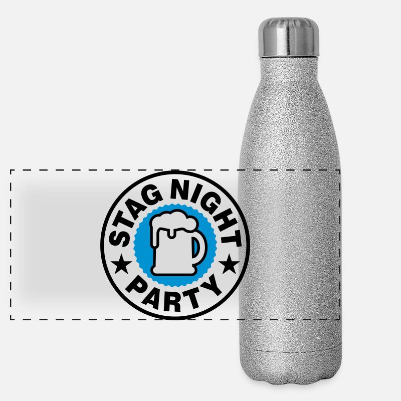 Soirée entre hommes | Timbre Gourde isotherme panoramique pailletée 500 ml