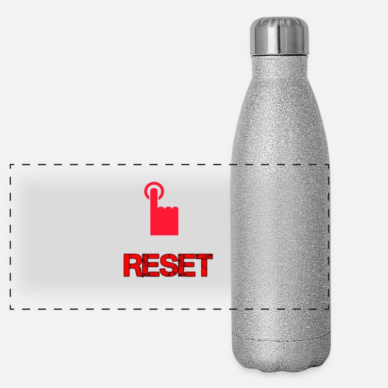 Bouton de redémarrage Gourde isotherme panoramique pailletée 500 ml