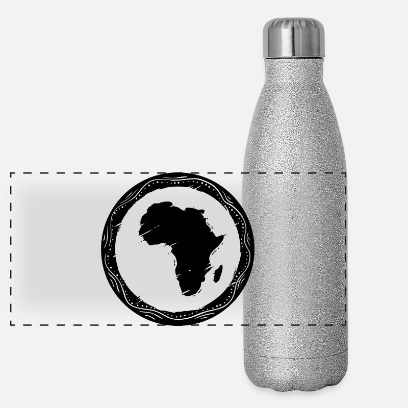africa map Panorama Glitzer Isolierflasche 500 ml