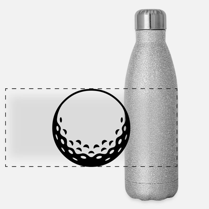Golfball - einfärbbar Panorama Glitzer Isolierflasche 500 ml