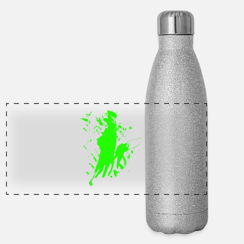 tache de couleur Gourde isotherme panoramique pailletée 500 ml