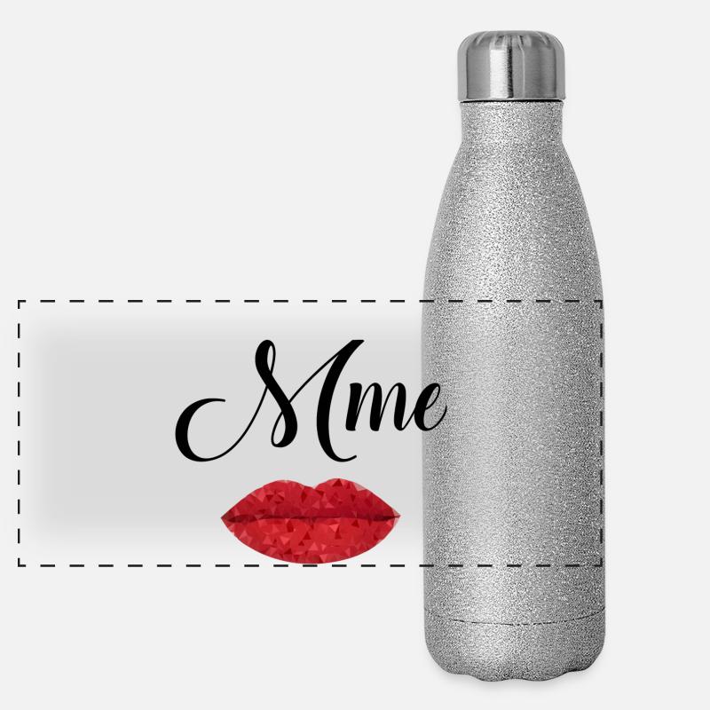 Frau Mund Diamant Panorama Glitzer Isolierflasche 500 ml