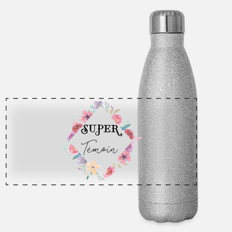 Super Témoin Gourde isotherme panoramique pailletée 500 ml