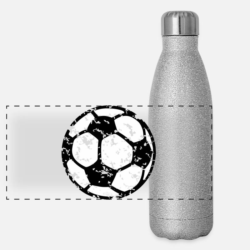Fußball Panorama Glitzer Isolierflasche 500 ml