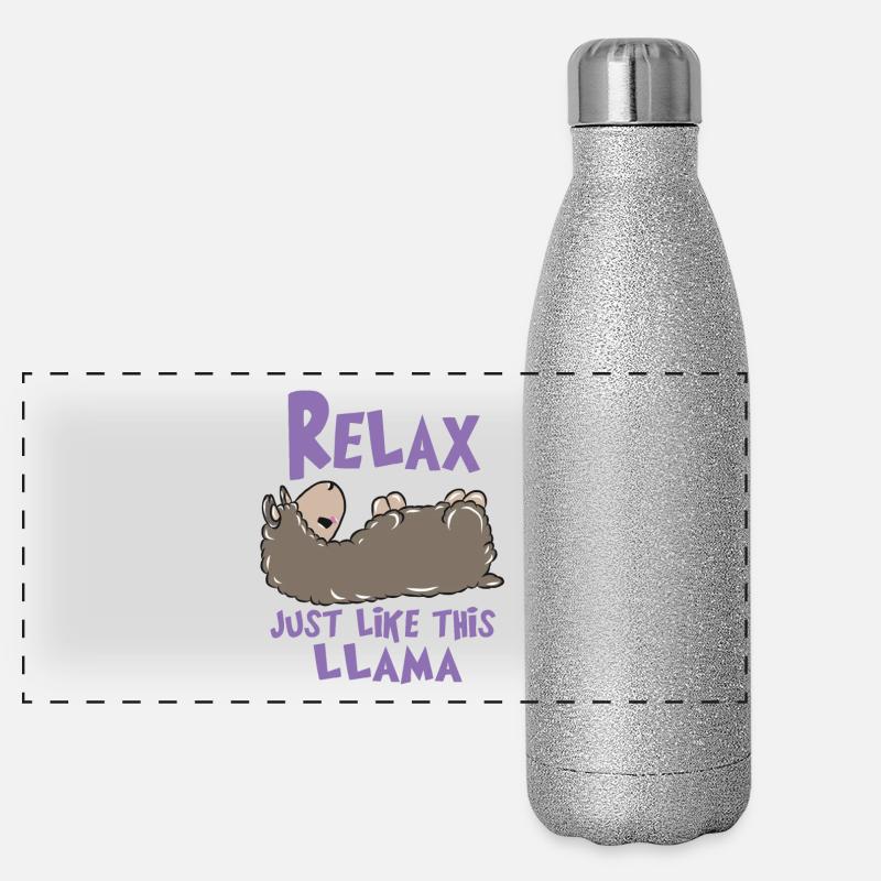 Relax Lama Gourde isotherme panoramique pailletée 500 ml
