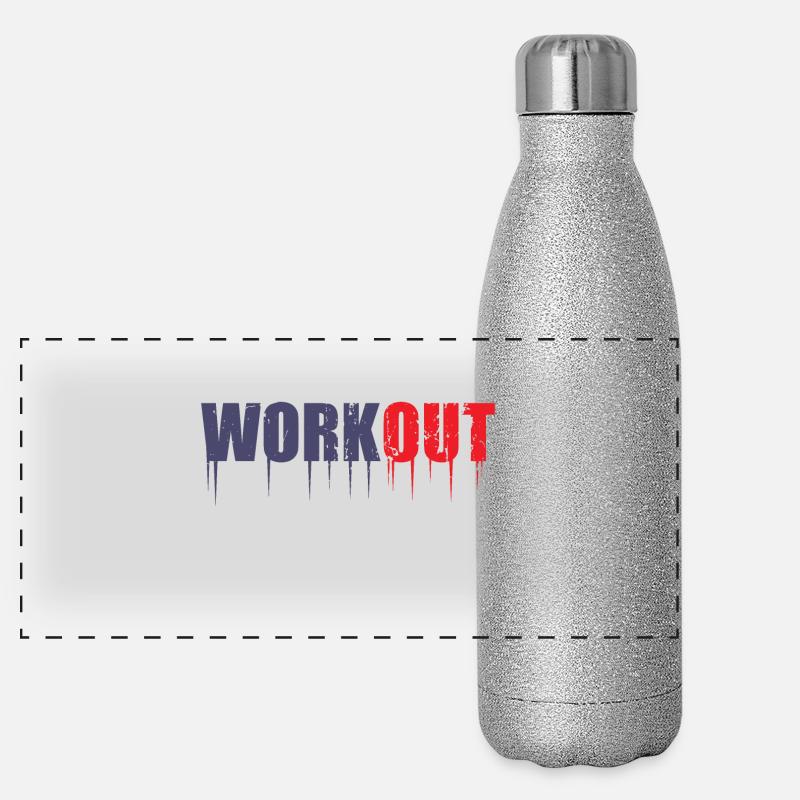 Faire du sport Gourde isotherme panoramique pailletée 500 ml