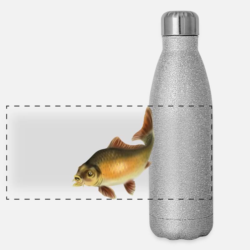 Karpfen Panorama Glitzer Isolierflasche 500 ml