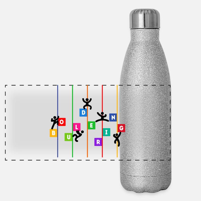 Boulder climbing mountaineering bouldering funny sport Panoramic Glitter Thermal Bottle 500 ml