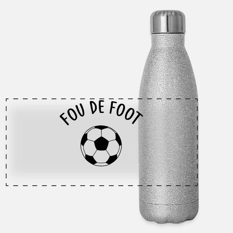 FUßBALLFAN Panorama Glitzer Isolierflasche 500 ml