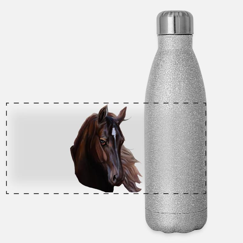 cheval Gourde isotherme panoramique pailletée 500 ml