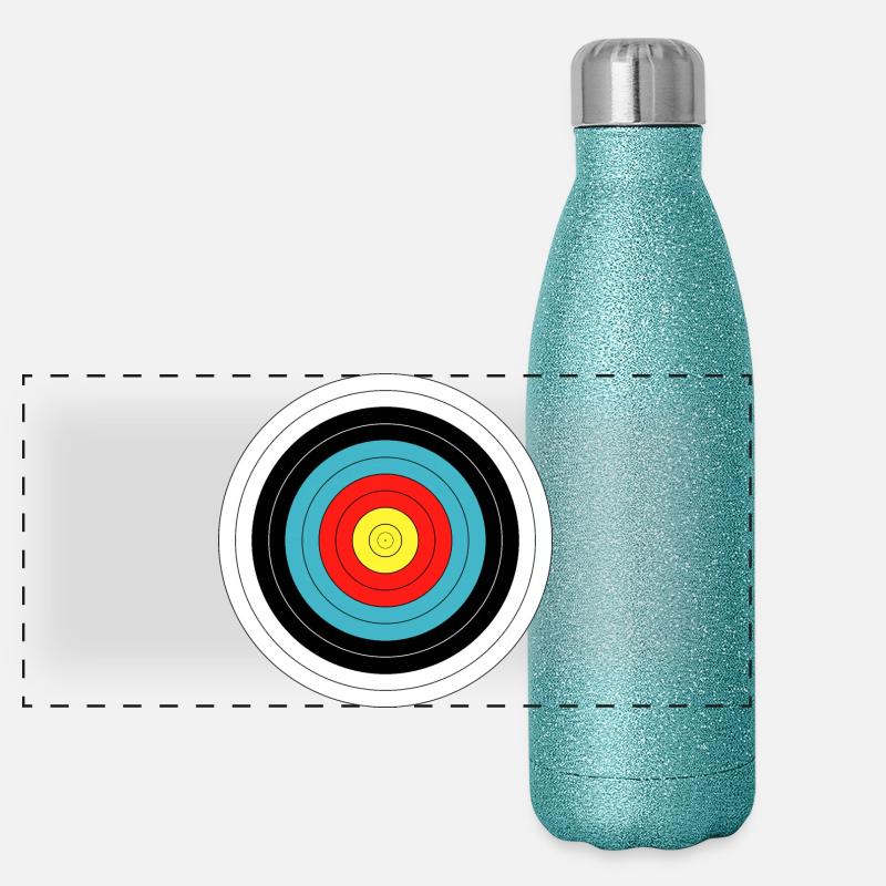 Zielscheibe Panorama Glitzer Isolierflasche 500 ml