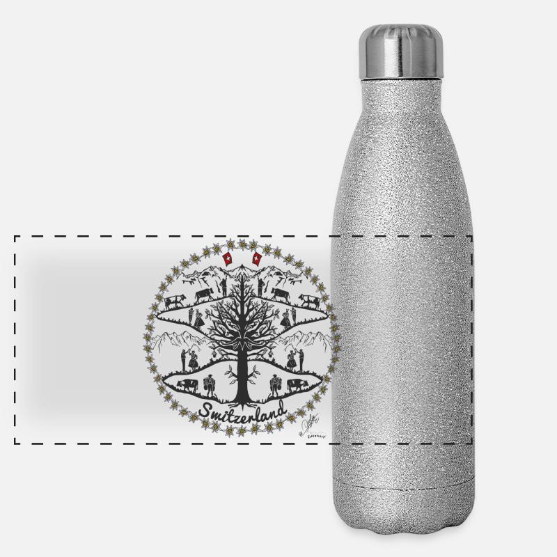 Dancing Switzerland Panoramic Glitter Thermal Bottle 500 ml