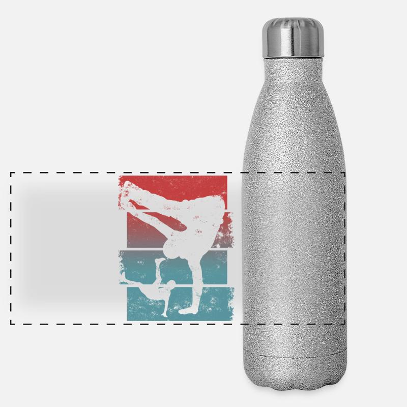 Breakdance Panorama Glitzer Isolierflasche 500 ml