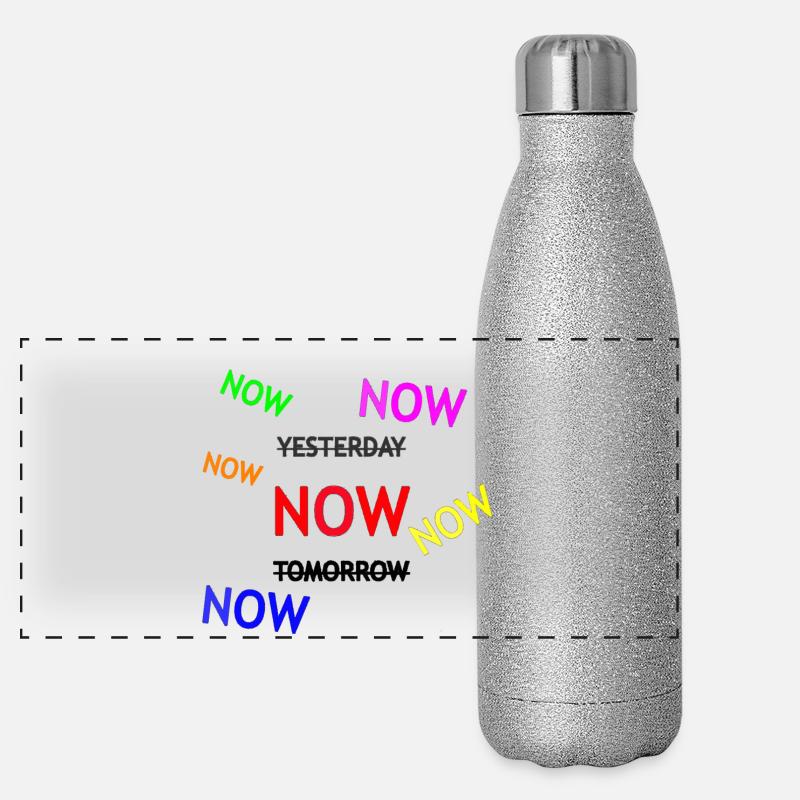 Illustration de texte de rappel dynamique Gourde isotherme panoramique pailletée 500 ml