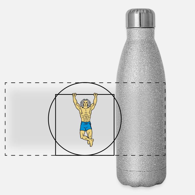 L'homme de Vitruve en force (Color) Gourde isotherme panoramique pailletée 500 ml
