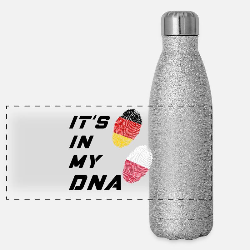 C’est dans mon ADN Allemagne et Pologne Gourde isotherme panoramique pailletée 500 ml