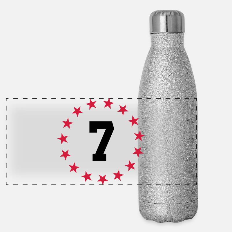 Chiffre 7 Gourde isotherme panoramique pailletée 500 ml