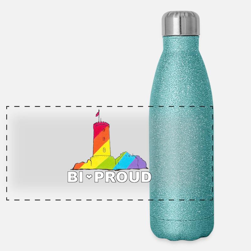 BI PROUD Panorama Glitzer Isolierflasche 500 ml
